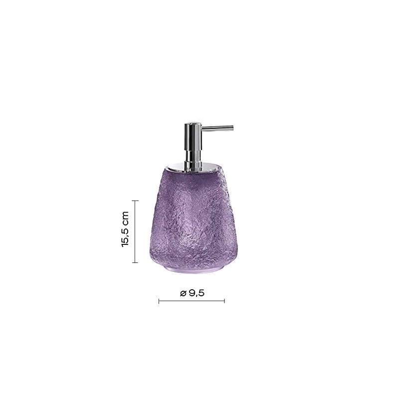 Gedy Soap Dispenser, Resin, Violet, 9.9X9.9X16