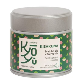 Matcha Giapponese Grado Cerimoniale – Tencha coltivato a Yame (Kyushu) – Note Umami & Nocciola – 30g – Kyoyu Kisakuna