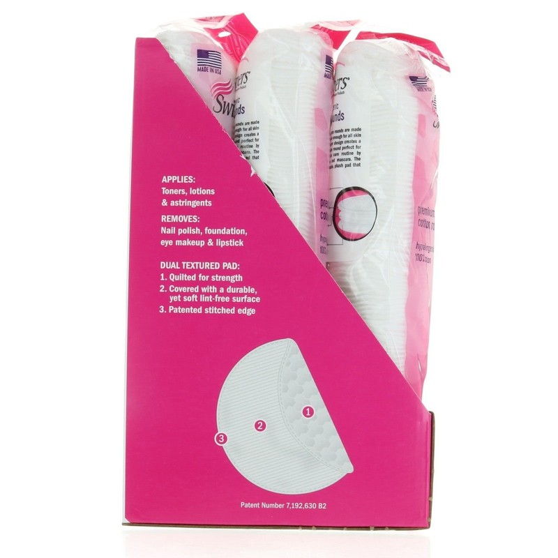 SWISSPERS Premium Hypoallergenic Cotton Rounds 900 Ct