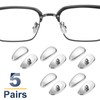 HARFINGTON 5 Pairs Eyeglass Nose Pad 4mm Thickness PVC Anti-Slip