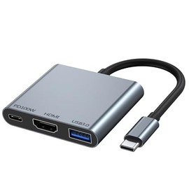 Adaptador USB C a HDMI, 3 en 1 USB C Hub, Adaptador para MacBook Air con Salida HDMI 4K, Puerto USB 3.0 y 100w PD Carga, Compatible con MacBook...    