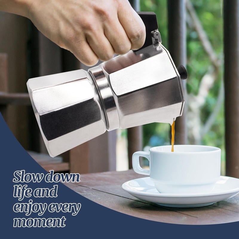 Supvision 6 Cup Moka Pot Aluminum 300ml Italian Coffee Maker