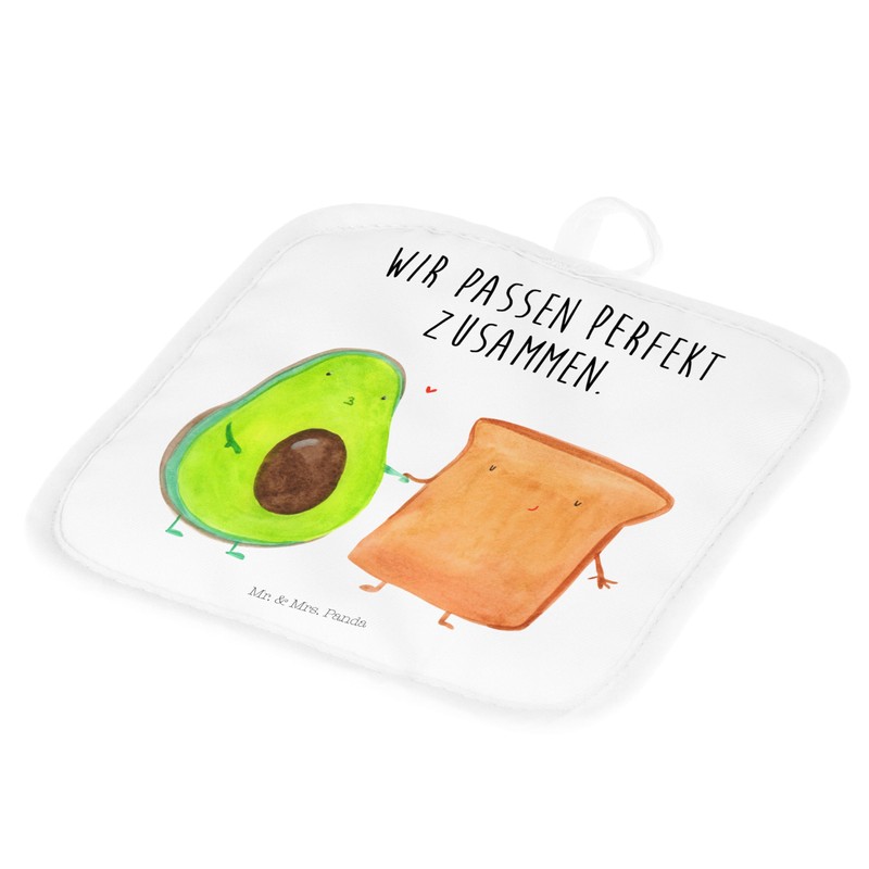 Mr. & Mrs. Panda Set of 2 Pot Holders Avocado