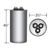 70 + 7.5 uF x 370 or 440 VAC Round