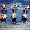 BUZZxSELECTION AC101 Men's Keychain, Stylish, Key Ring, Cowhide Leather, Retro
