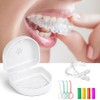 OFFCUP Braces Box with Aligner Removal Tool Clip Box Portable