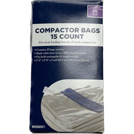 WC60X10005 Trash Compactor Bags Compatible With GE Trash Compactors - Budora - WX60X1, AP2615585, WC35X20283, WC60X5017, 2377, AH312032, EA312032