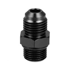 X AUTOHAUX Black 6AN Male to M14 x 1.25mm Male Metric Thread Fitting Adapter Flare Union Coupler Fuel Oil Line Hose End Aluminum Alloy Fitting Adapter for Car