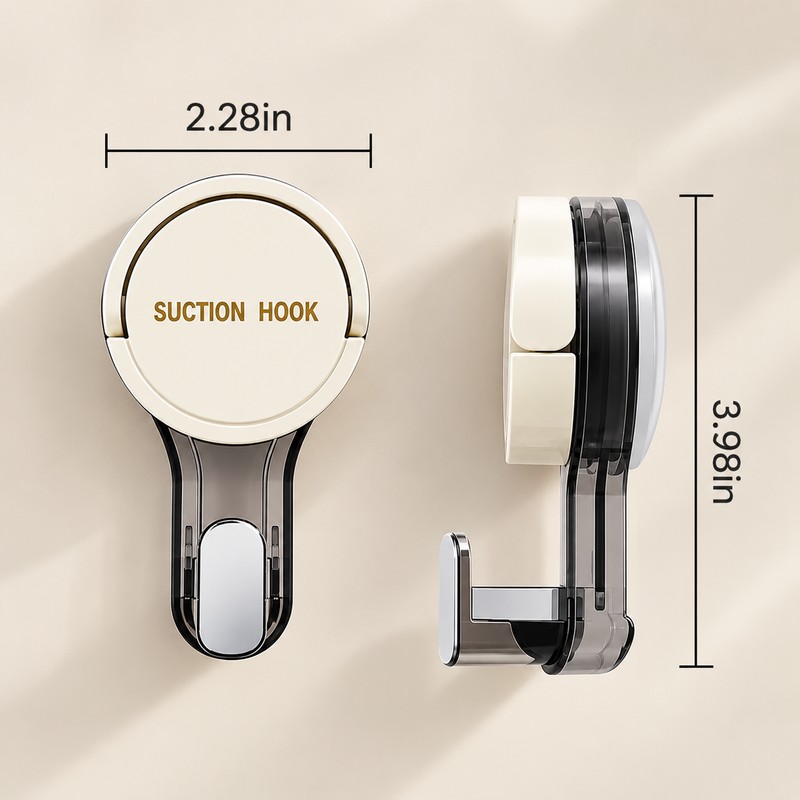 Suction Cup Wall Hooks for Home Organization – Reusable No-Drill