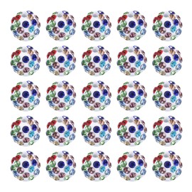 PATIKIL 10mm Crystal Disco Rhinestone Bead, 50Pcs Crystal Rhinestone Pave Disco Round Ball Polymer Clay for DIY Jewelry Making Bracelet Multicolor
