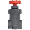 Spears PVC Gate Valve, Non-Rising Stem, Buna-N O-Ring, 1/2" NPT