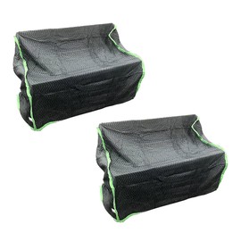 Mytee Products 2 Pack 36"x64"x46" Black Quilted Loveseat Cover for Moving and Storage, Polyester Zig-Zag Stitching Reusable, and Washable Furniture Moving Blanket