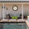 Alarllok 16 Inch Large Outdoor Clock with Thermometer and Hygrometer