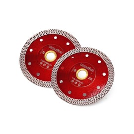 Casaverde 2 x diamond cutting disc, 115 mm, turbo thin diamond cutting discs for tiles, granite, marble, concrete, ceramic, brick