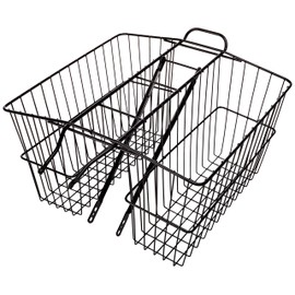 Wald 535 Rear Large Twin Basket (Black, 18X7.5X12) W535GB