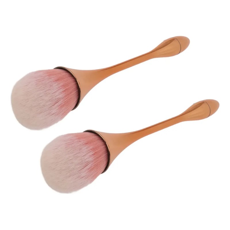 Brocha En Polvo, 2 Piezas, Para Decoración De Uñas, Cerdas
