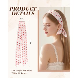 Interesse 5 PCS Fashion Scarves for Women, Multifunctional Floral Scarves Headbands, Purse Scarf for Handbags, Stain Scarf for Hair Bag Neck Accessories