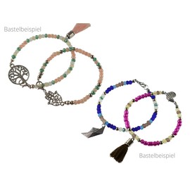 Vintageparts Beads Bracelet Set for DIY Jewellery, 1000 Pieces with Pliers