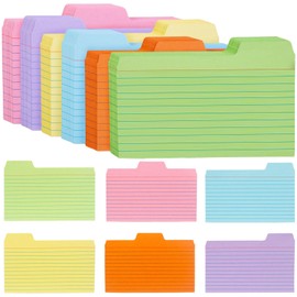 Koogel Index Cards 3x5, 252PCS Colored Flash Card Dividers with Tabs, Dividers Notecards Memo Scratch Pad for Studying Color Coding Project School Supplies Learning Recipe Note Taking To Do List
