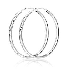 Deliyer Large 925 Sterling Silver Hoop Earrings for Women,Big Thick Seamless Hoop Earrings Thin Hollow Silver Statement Earrings Lightweight Round Hoop Earrings for Women Trendy,40mm Hypoallergenic Non Tarnish Hoops Earrings, Sterling Silver, No Gemstone
