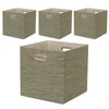 Fboxac Cube Storage Bins 13×13 Polyester Foldable Box with Handles,