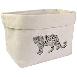 Large 'Snow Leopard' Canvas Organiser/Storage Bag (OR00015170)