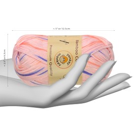 10-Pack of Yonkey Monkey 500 Grams Yarn - 70% Rayon derived from Bamboo, 30% Cotton - Imported - Purple Pink 9050
