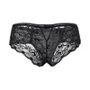 Verano Women's Briefs Open Back Lace Panties - Black ,