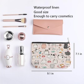 kdxpbpz Cute Cat Makeup Bag Cosmetic Bag Cat Lover Gifts Birthday Gifts for Women Friends