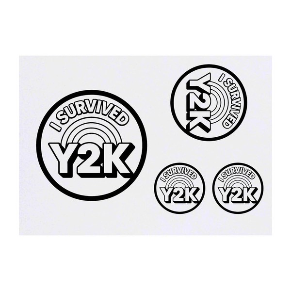 Azeeda 4 x 'Ich habe das Jahr 2000 überlebt' Temporäre