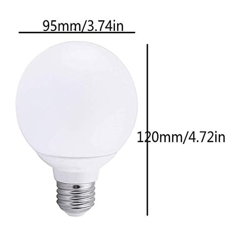 Lxcom Lighting G95 LED Bulbs 9W Globe Vanity Light Bulbs