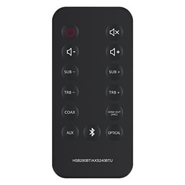 VINABTY HSB280BT AXS240BTU Replace Remote Control Fit for Hitachi Soundbar Sound Bar HSB280BT/AXS240BTU HSB280BT AXS240BTU