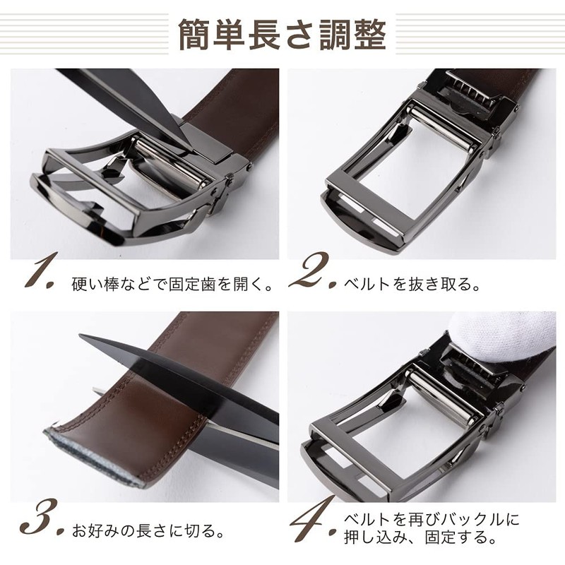 Grade Men's Genuine Leather Belt, Auto-Lock, Genuine Leather, Business and
