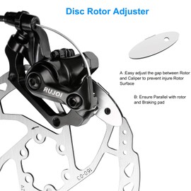 RUJOI Bike Disc Brake Rotor Kit,160mm Disc Brakes Rotors with 12 Bolts and 1 PCS Disc brake pad adjustmen tool.It fit in many Brands of Disc Brake Caliper and Match for MTB ,Road Bike,E-Bike ,perfect for Bike Disc Brake Kit Update