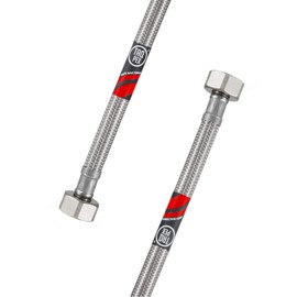 DVGW tested flexible hose 3/8 inch nut x 3/8 inch nut water connection hose extension tap hose with seals. angle valve hose extension tap (length: 600 mm)