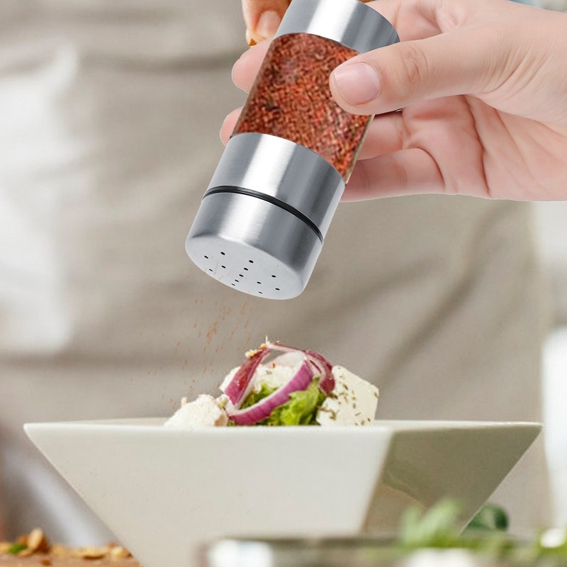 Stainless Steel Seasoning Jar Salt Pepper Spice Seasoning Pot Bottle
