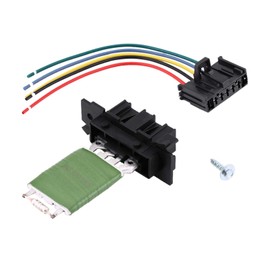 Tyenaza Blower Resistor, Grande Punto Blower Resistor Motor Blower Resistor Motor Fan Resistor Complete Set with Wiring Repair Plug Harness