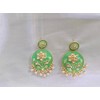 Meenakari Gold Plated Traditional Beautiful Earings with Hanging Pearls/ Flower