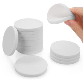 Molain Round Sponge Puff Set 12 Pieces 2.2 Inch White Facial Powder Blender Puffs Foam Sponges Applicator For Liquid Foundation Makeup Cosmetic, Facial Cleanser