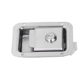 Tbest Travel Trailer Lock, RV Door Lock Travel Trailer Lock Stainless Steel Flush-Mounted Paddle Handle RV Door Lock for Tool Box Cabinet Electric Box