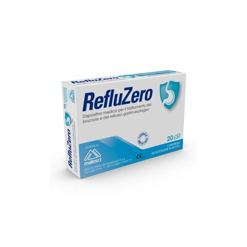 Malesci Refluzero Trattamento per il Bruciore e Reflusso, 20 compresse