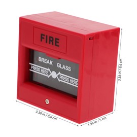 TEHAUX 2pcs Emergency Glass Break Sensor Alarm Durable Emergency Door Release Fire Exit Access Control for Security User Friendly Design for Reliable Break Glass Button for Firefighting