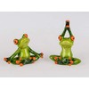 Decorative frog figure sitting in yoga posture, 1 of 3
