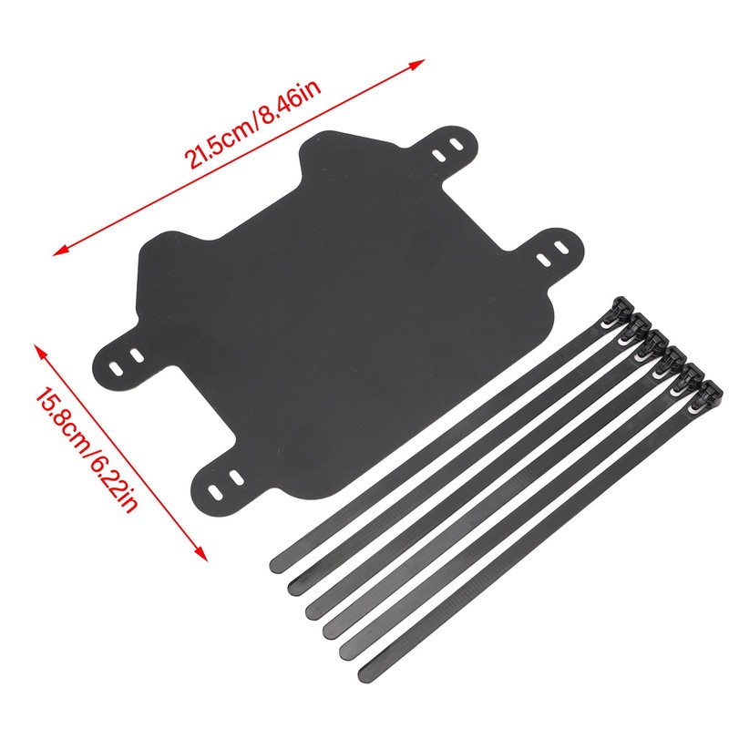 Front Number Plate, Motorcycle Front Number Plate Bracket Matte Black