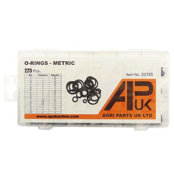 225Pc Assorted O Ring Set Rubber O-Ring Washer Seals Plumbing