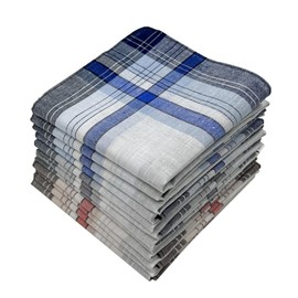 JukLoos 100% Cotton Men's Handkerchiefs 40 x 40 cm, multicoloured