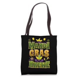 Mardi Gras Krewe Crew Squad Group Fat Tuesday Beads Tote Bag