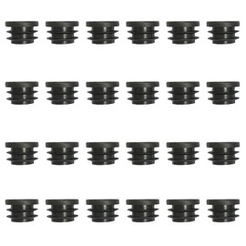 19MM Round Plastic Plugs,Round Plastic End Caps in 24pcs,Chair Leg Pipe Tube Insert Blanking Cover,End Cover Caps for Furniture,Tables,Chairs