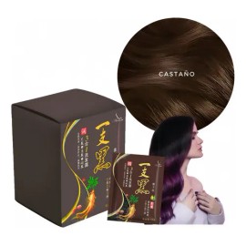 10 Shampoo Tinte Instantaneo 15min Cubre Canas Jengibre