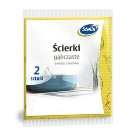 Stella ST1-PS-1699 Sponge Cloths Pack of 2 Large Yellow